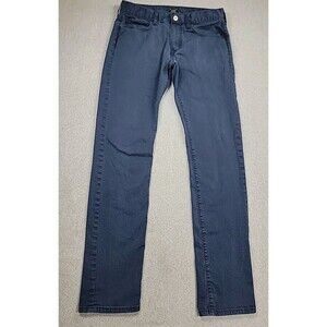 J Crew Pants Mens 31x34 (32x32) 484 Navy Blue Dark Stretch Flat Preppy‎ Office